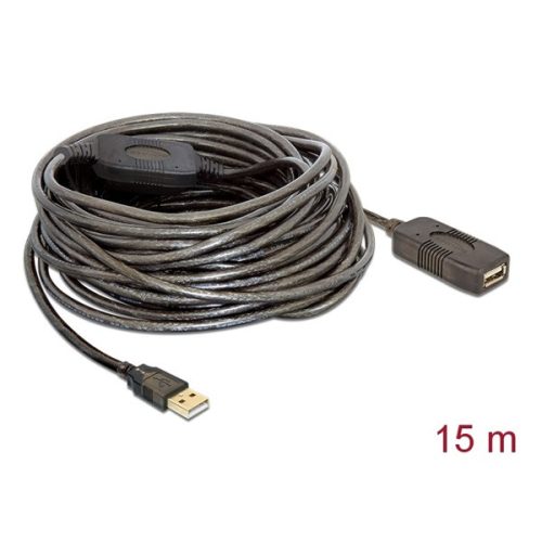 Delock Kábel - 82689 (USB2.0 Hosszabbító kábel, aktív, 15m)