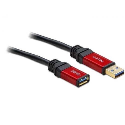 Delock Kábel - 82752 (USB-A 3.0 -> USB-A 3.0 Hoszabbító kábel, apa/anya, prémium, 1m)