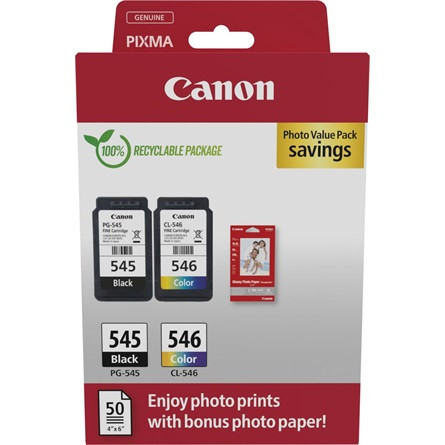Canon PG-545/CL-546 Photo Value Pack tintapatron + fotópapír 4-color