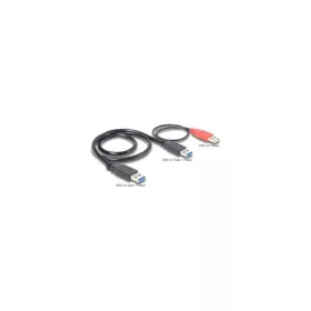   Delock Kábel - 82908 (USB-A 3.0 -> USB-A 3.0 + USB-A 2.0, apa/apa/apa, 60 cm)