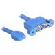 Delock KAB Delock 82941 anya/2 x USB 3.0 - A anya párhuzamos USB 3.0 pin header kábel - 0,5m