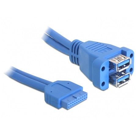 Delock KAB Delock 82942 anya/2 x USB 3.0 - A anya kettős USB 3.0 pin header kábel - 0,5m