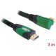 Delock HDMI 1.4 - HDMI 1.4 M/M video kábel 3m fekete egyenes/90°jobb