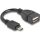 Delock USB-B 2.0 micro -> USB-A 2.0 M/F adatkábel 0.11m fekete OTG