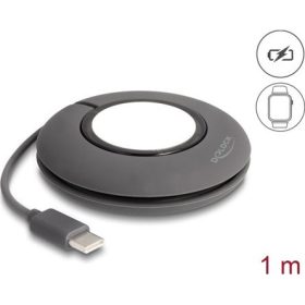   Delock USB Type-C  orsós töltő kábel Apple órákhoz 1 m szürke, mágneses