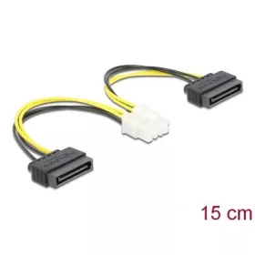   Delock 2db SATA Power 15pin -> Power 8pin EPS M/F adapter 0.15m