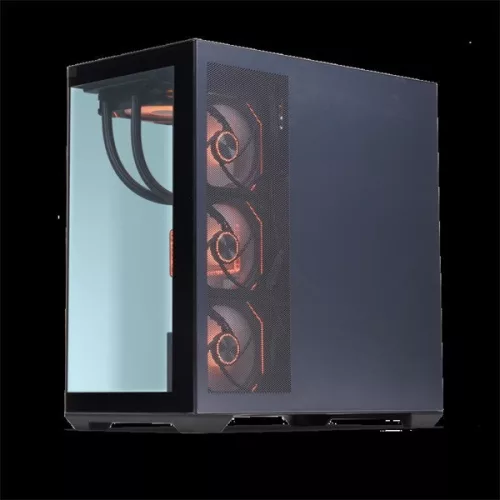 Spirit of Gamer Számítógépház - SPARK Black (fekete, ablakos, 9x12cm ventilátor, alsó táp,  ATX, 2xUSB3.0, 1xUSB-C)