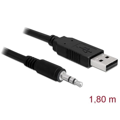 Delock Átalakító - 83115 (USB2.0 -> Soros-TTL 3.5mm sztereo jack konverter, 5V, 1,8m)