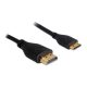 Delock KAB Delock 83132 A- apa >mini C-apa High Speed HDMI vékony kábel Ethernettel - 1m