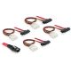 Delock KAB Delock 83146 mini SAS 36pin - 4x SAS 29pin (SFF 8087 > 4x SFF 8482 + táp) kábel - 1m