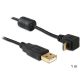 Delock KAB Delock 83148 USB-A apa > USB micro-B apa kábel 90°-ban forgatott fel/le - 1m