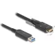 Delock USB-C 3.1 Gen2 -> USB-A 3.1 Gen 2 M/M aktív adatkábel 15m fekete AOC