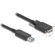 Delock USB-B 3.1 micro -> USB-A 3.2 Gen 1 M/M adatkábel 7.5m fekete AOC