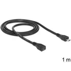   Delock USB-B 2.0 micro - USB-B 2.0 micro M/F adatkábel hosszabbító 1m fekete