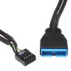 Delock USB-A Pinheader 9pin -> USB-A 3.0 pinheader F/M adatkábel 0.3m