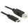 Delock ADA Delock 83328 USB C 2.0 dugó > USB 2.0 B dugó fekete - 0,5 m