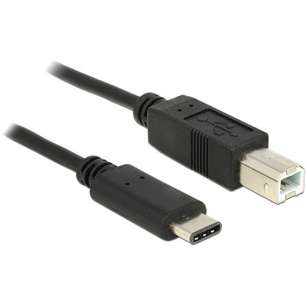 Delock ADA Delock 83328 USB C 2.0 dugó > USB 2.0 B dugó fekete - 0,5 m