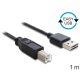 Delock KAB Delock 83358 EASY - USB 2.0 A apa/USB 2.0 B apa kábel - 1m