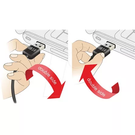 Delock EASY USB-A 2.0 - USB-A 2.0 M/F adatkábel 1m fekete
