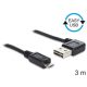 Delock KAB Delock 83384 EASY - USB 2.0 A apa hajlított/USB 2.0 micro - B apa kábel - 3m