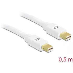   Delock Mini DisplayPort 1.2 - Mini DisplayPort 1.2 M/M video kábel 0.5m fehér