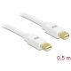 Delock Mini DisplayPort 1.2 - Mini DisplayPort 1.2 M/M video kábel 0.5m fehér