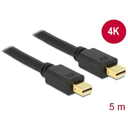 Delock Mini DisplayPort 1.2 -> Mini DisplayPort 1.2 M/M video kábel 5m fekete