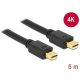 Delock Mini DisplayPort 1.2 -> Mini DisplayPort 1.2 M/M video kábel 5m fekete