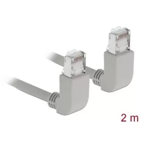   Delock RJ45 CAT6A S/FTP -> RJ45 CAT6A S/FTP M/M adatkábel 2m szürke 90° fel/fel