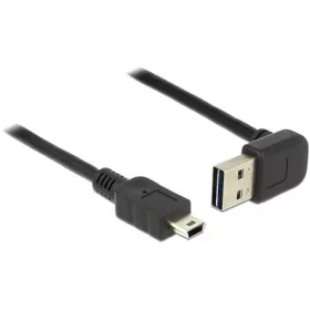   Delock Easy-USB A -> USB-B 2.0 mini M/M adatkábel 1m fekete 90°/egyenes