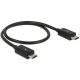 Delock KAB Delock 83570 USB-B apa > micro USB-B apa OTG tápfeszültség megosztó kábel - 0,3m