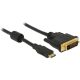 Delock KAB Delock 83582 mini-C csatl. dugó > DVI 24+1 csatl. dugó HDMI kábel - 1m