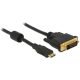 Delock KAB Delock 83583 mini-C csatl. dugó > DVI 24+1 csatl. dugó HDMI kábel - 2m