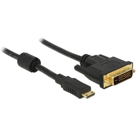 Delock KAB Delock 83584 mini-C csatl. dugó > DVI 24+1 csatl. dugó HDMI kábel - 3m