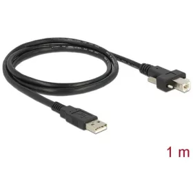 Delock USB-A 2.0 -> USB-B 2.0 M/M adatkábel 1m fekete