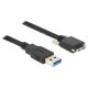 Delock Kábel - 83598 (USB-A 3.0 -> USB Micro-B 3.0, Max.: 5Gb/s, csavarokkal ellátott, 2m)