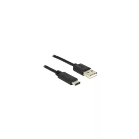   Delock Kábel - 83600 (USB Type-C -> USB-A 2.0, Max.: 480 Mb/s, fekete, 1m)