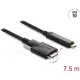 Delock Aktív optikai kábel USB 10 Gbps USB Type-C  apa > USB 10 Gbps Micro-B Típusú dugó csavarokkal ellátott 7,5 m
