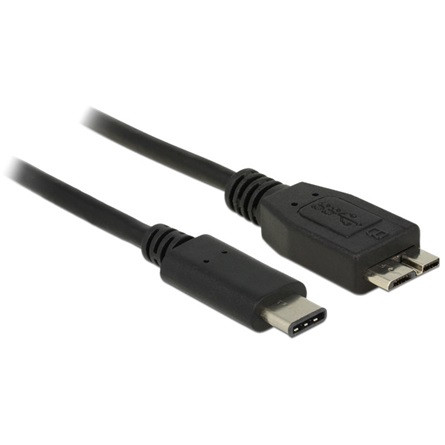 Delock KAB Delock 83676 USB3.1 (Gen.2) USB Type-C dugó > USB micro-B dugó szuper gyors kábel - Fekete - 0,5m