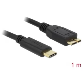   Delock Kábel - 83677 (USB Type-C – USB3.0 Micro-B kábel, apa/apa, fekete, 1m)