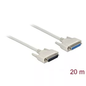   Delock D-Sub 25pin -> D-Sub 25pin M/F adatkábel 20m bézs