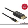 Delock KAB Delock 83709 USB-C koax kábel DisplayPort-hoz (DP Alt Mode) 4K 60Hz - 1m