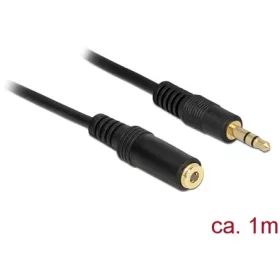   Delock Jack stereo 3,5mm M/F audio kábel hosszabbító 1m fekete