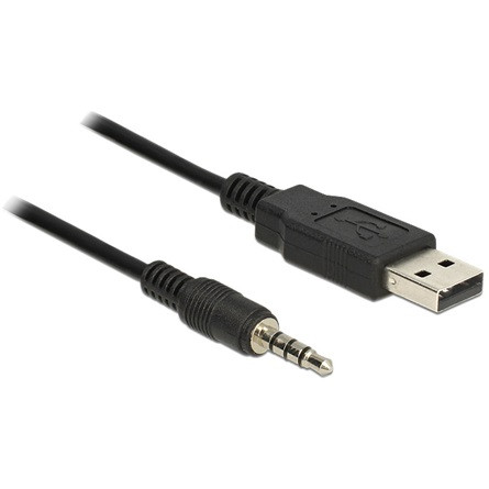 Delock KAB Delock 83778 USB TTL apa > 3.5mm 4pin sztereo jack apa kábel - 1,8m