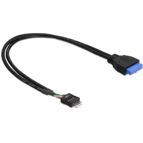   Delock USB-A 3.0 pinheader -> USB-A pinheader 9pin F/M adatkábel 0.6m fekete