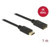 Delock KAB Delock 83809 DisplayPort 1.2 bővítőkábel 4K 60Hz - 1m