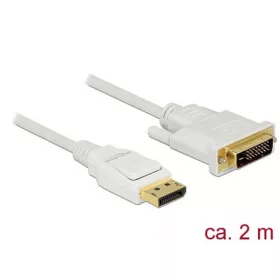   Delock DisplayPort 1.2 -> DVI-D M/M video jelkábel 2m fehér