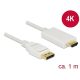 Delock DisplayPort 1.2 -> HDMI 1.4 M/M video jelkábel 1m fehér