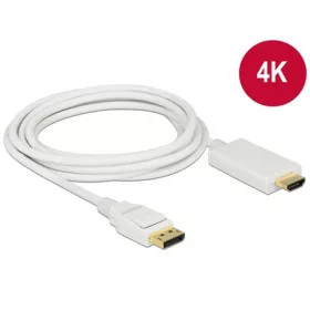   Delock DisplayPort 1.2 -> HDMI 1.4 M/M video jelkábel 3m fehér