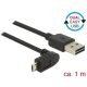 Delock Easy-USB A -> EasyUSB micro-B M/M adatkábel 1m fekete egyenes/90°